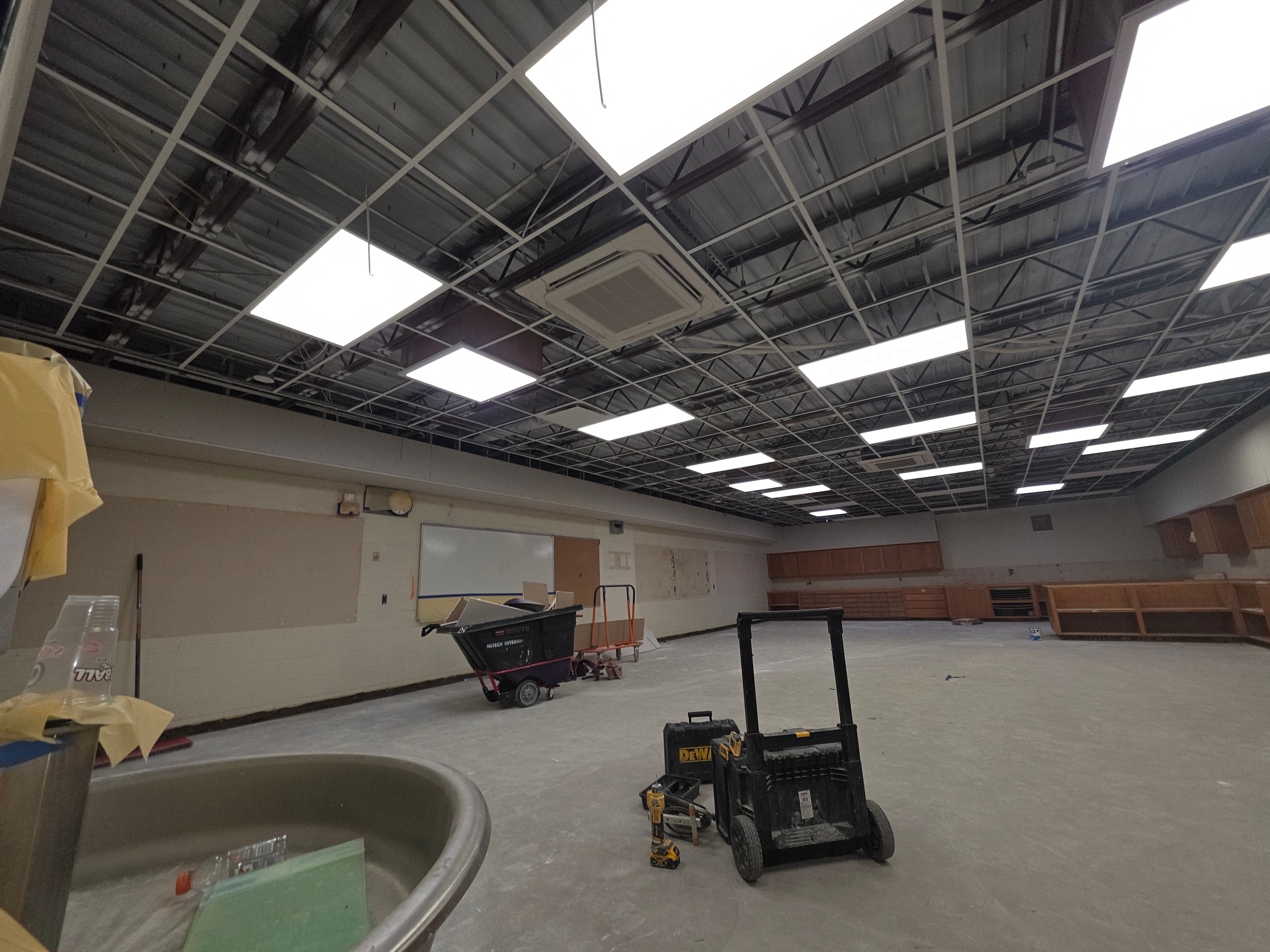 Acoustic Ceiling with LED Panels