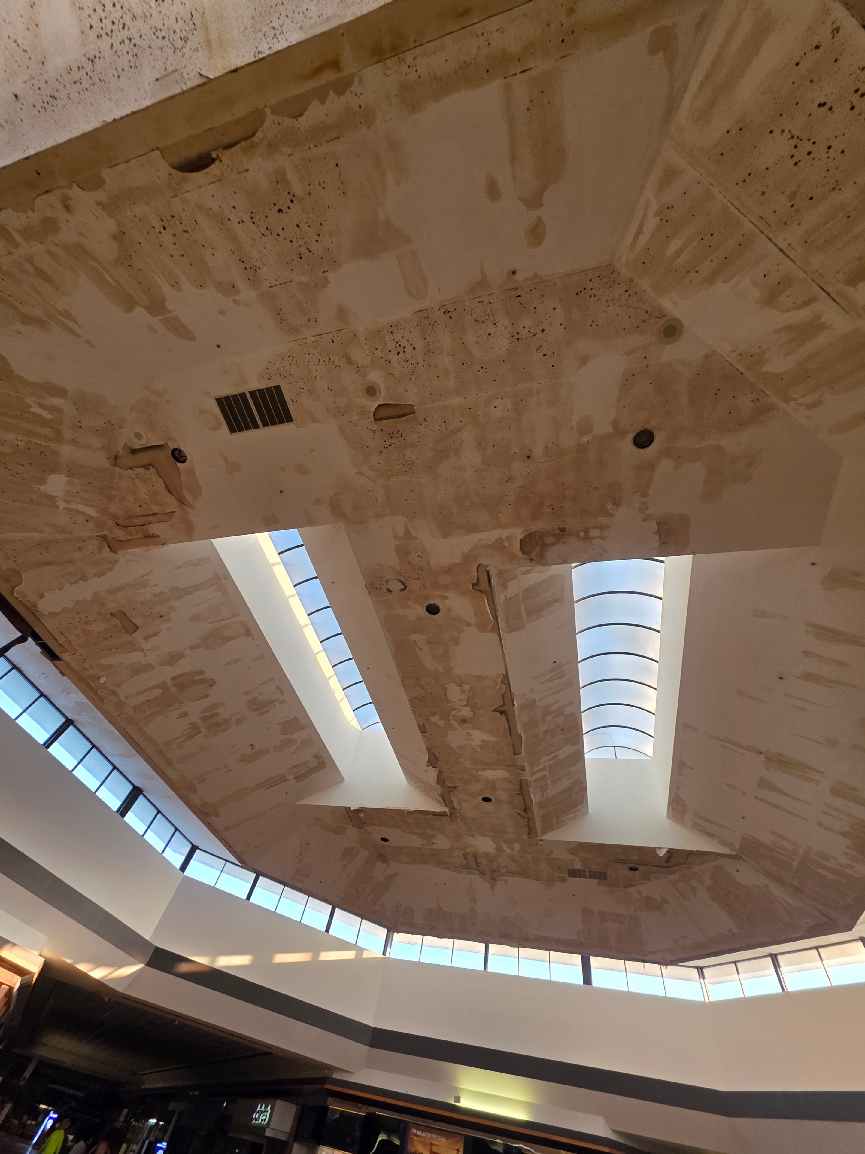 Renovation and moisture removal in a commercial building